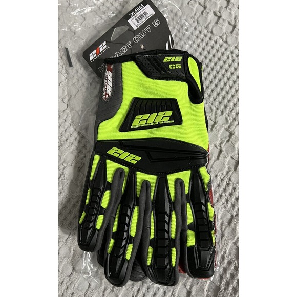 212 Performance Super Hi Vis Cut 5 Gloves, Red and Yellow IMPC5-88 Size XXL - Picture 3 of 6